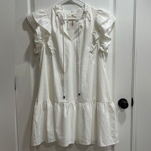 White Entro Midi Ruffle Tiered Dress, NWT, XL